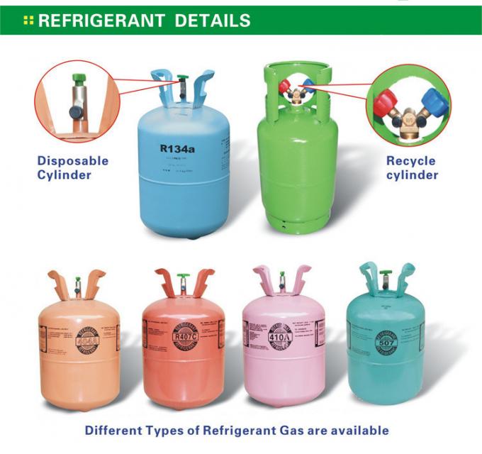 Mini Can Refrigerant Gas R134A R410A R404A R407c